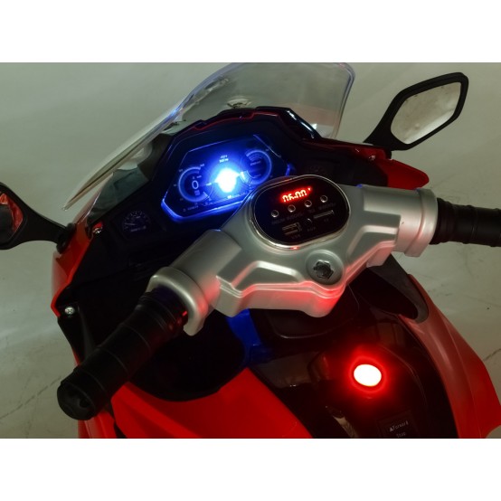 Sportovní motorka Dragon s osvětlenými koly, MP3, USB, TF, BÍLÁ